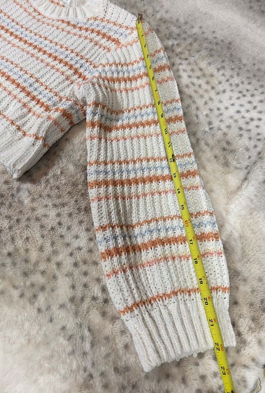 Altar'd State Striped Cropped Knit Sweater, Size S - Picture 6 of 7